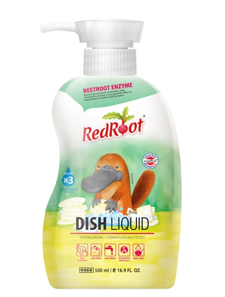 Nước rửa hoa quả chén đĩa cho bé Redroot hương chanh-500ml