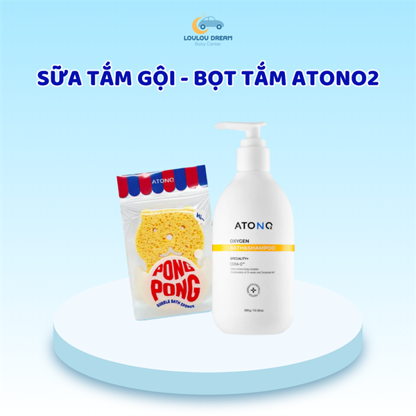 Sữa tắm gội 2-in-1 Oxygen Atono2 dịu nhẹ cho bé mini size (0M+) 30g