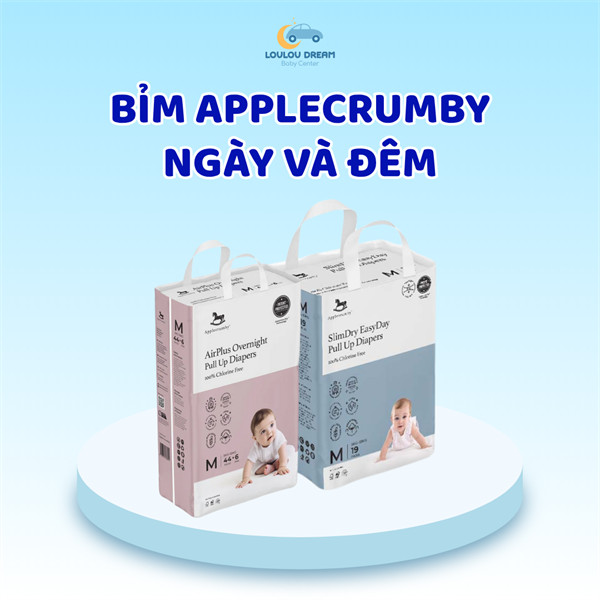 Bỉm Applecrumby Mini đêm dán size NB