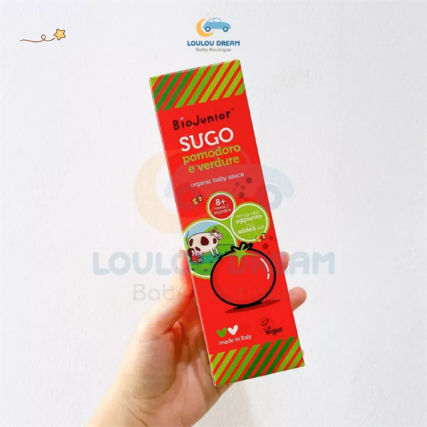 Sốt cà chua hữu cơ cho bé Bio Junior 150g từ 8m+