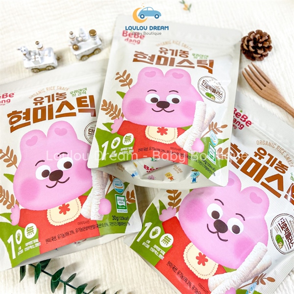 Bánh gạo lứt hữu cơ Bebedang 6m+