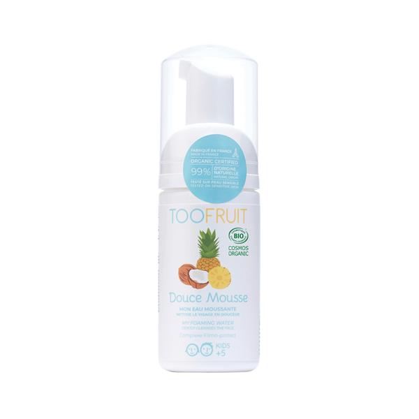 Sữa rửa mặt tạo bọt hữu cơ cho bé 5-14Y+ Toofruit Đào- Lô hội 100ml