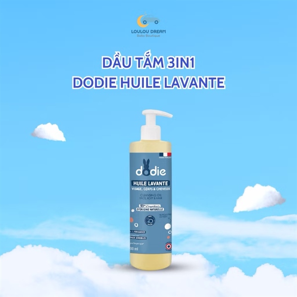CM 449k￼Dầu tắm 3in1 Dodie Huile Lavante 500ml
