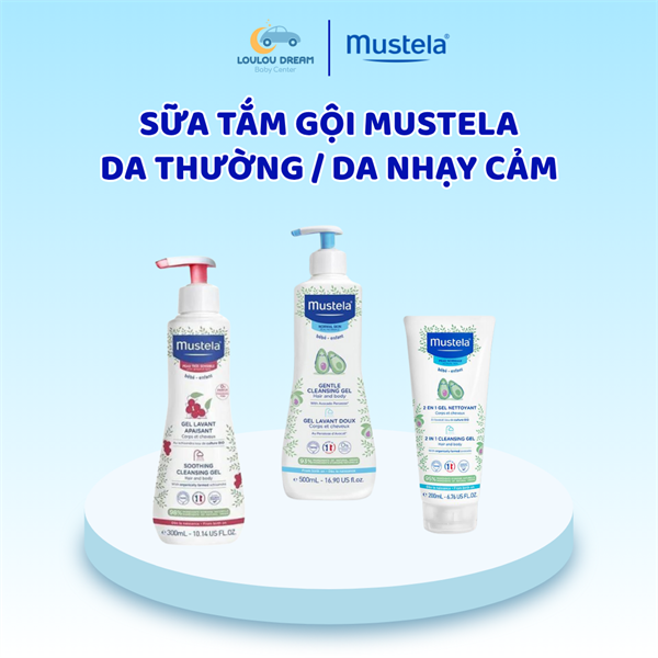 Sữa tắm gội 2in1 Mustela cho da thường Pháp 500ml