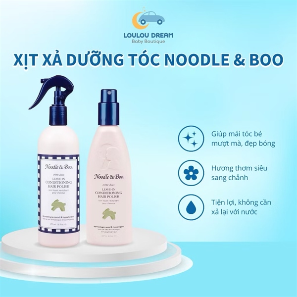 Xịt xả dưỡng tóc Noodle Boo cho bé từ 6 tháng 237ml