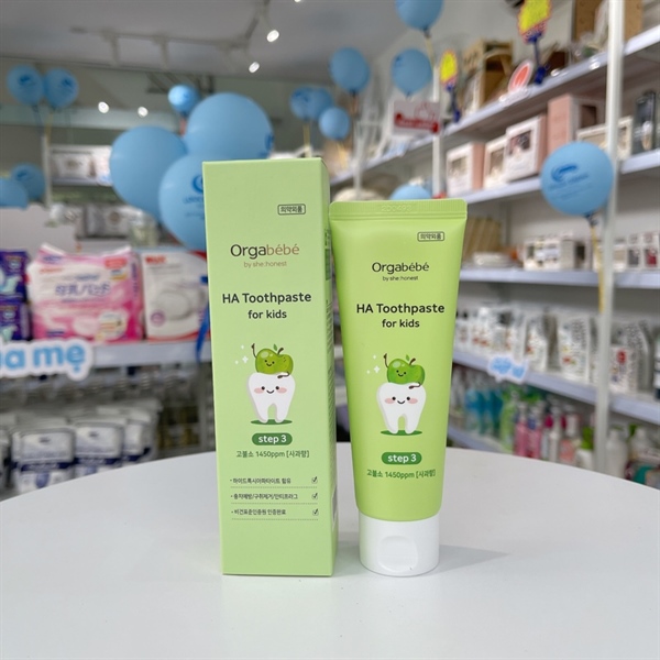 Kem đánh răng Orgabebe Hàn quốc từ 5y+