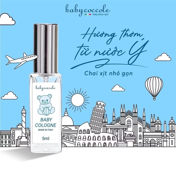 Nước hoa mini Babycoccole Italy 5ml cho bé từ sơ sinh