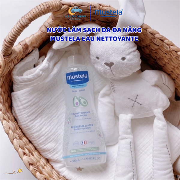 Nước làm sạch da Mustela Eau Nettoyant Pháp 500ML từ sơ sinh