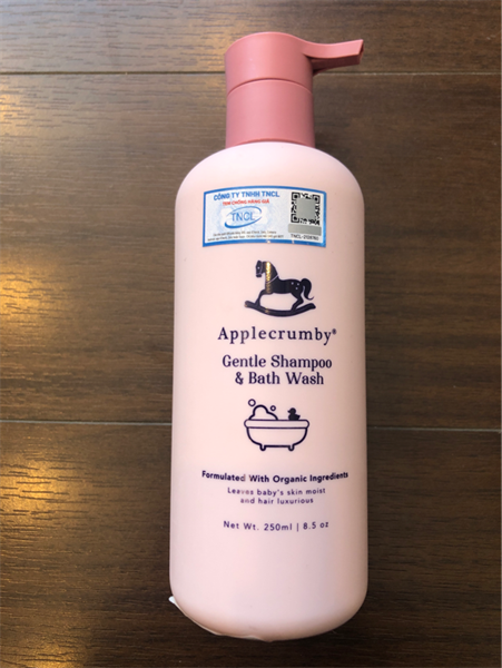 Sữa tắm gội da nhạy cảm Applecrumby gentle shampoo bath wash 250ml