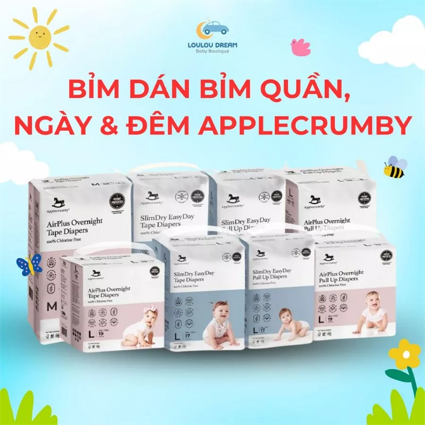 Bỉm đêm Applecrumby Mega