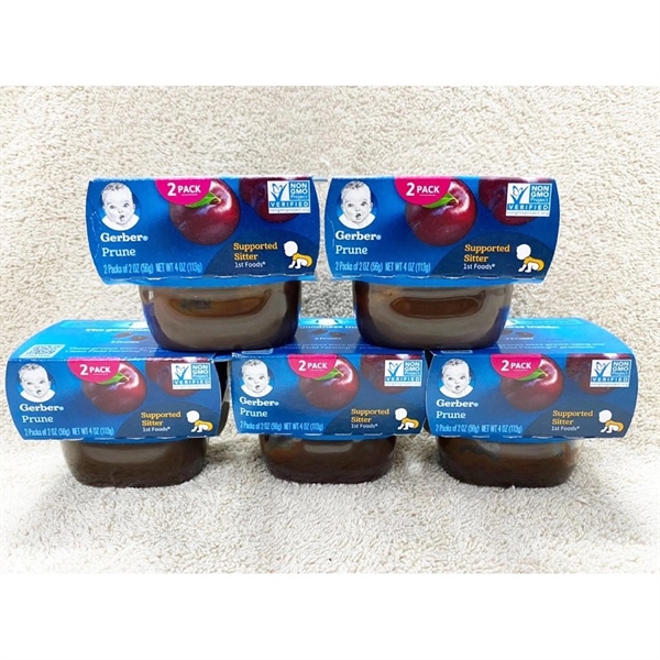Mận đen nghiền Gerber Mỹ set 2 hũ