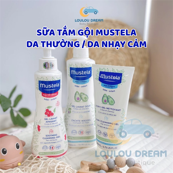 Sữa tắm gội 2in1 Mustela cho da thường Pháp 500ml
