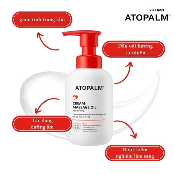 CM 295k Dầu massage dạng kem Atopalm 200ml
