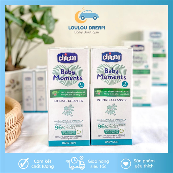 Gel vệ sinh vùng kín Chicco Italy chiết xuất Hoa Cúc 0M+