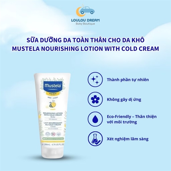 Sữa Dưỡng Da Toàn Thân cho da khô Mustela 200ml