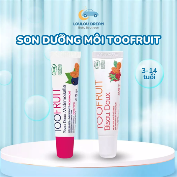 Son dưỡng hữu cơ hồng tự nhiên cho bé 3-14 tuổi Toofruit 10ml