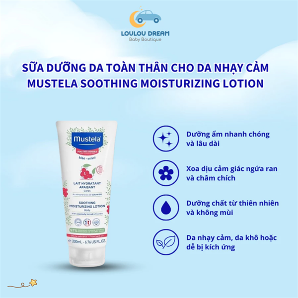 Kem dưỡng mặt da Nhạy cảm Mustela PHÁP 40ml