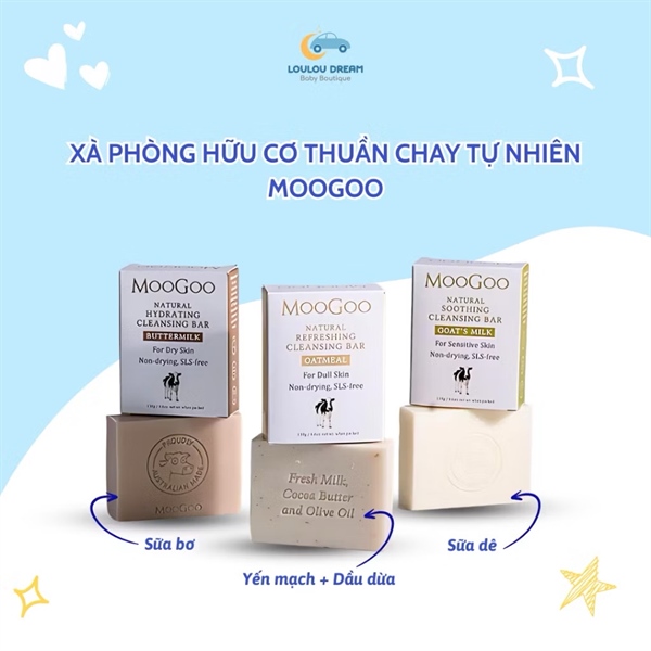 CM 122K – Xà bông thuần chay làm sạch Moogoo yến mạch