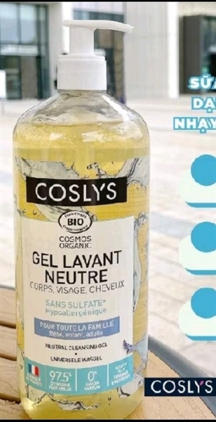 Sữa tắm coslys 1L da nhạy cảm từ 0m+