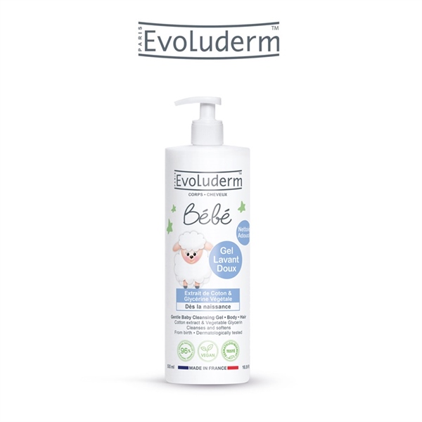 Gel tắm gội làm sạch Evoluderm 500ml