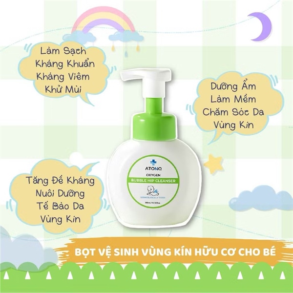 Bọt Vệ Sinh Vùng Kín Atono2 Oxygen Hàn Quốc 300ml ( bé từ 3m+)
