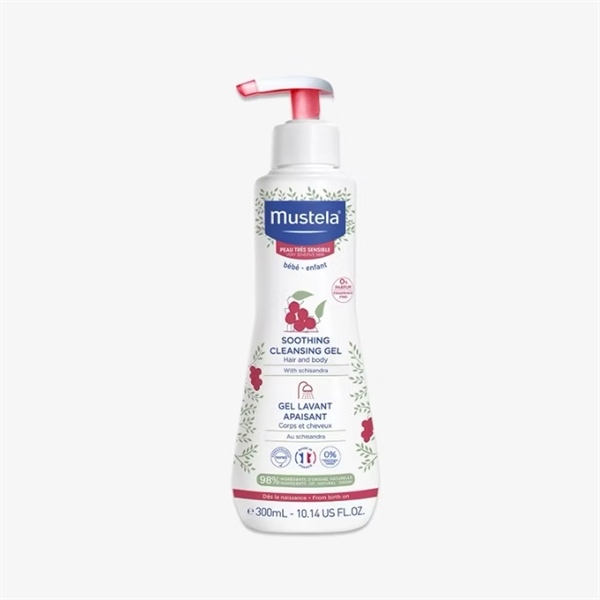 Sữa tắm gội 2in1 Mustela cho da nhạy cảm Soothing cleansing gel Pháp 300ml