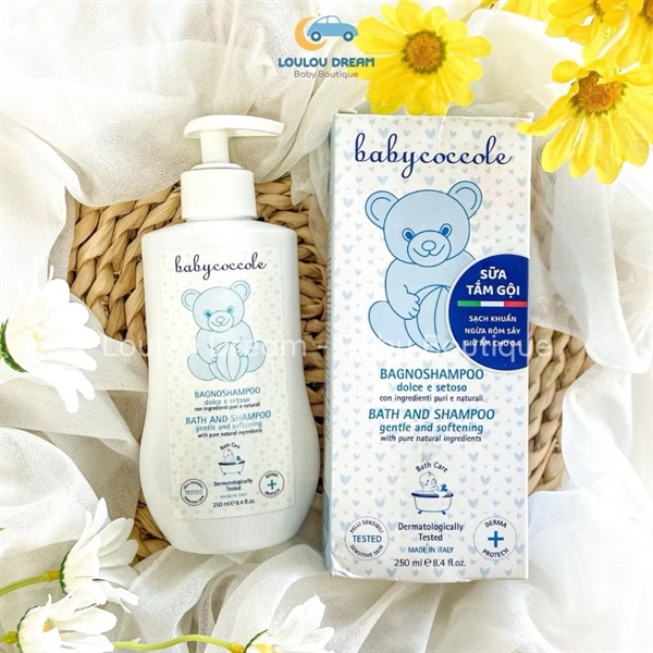 Sữa tắm gội Babycoccole Ý cho bé từ sơ sinh 250ml