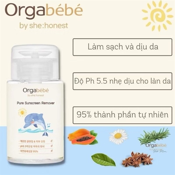 CM Nước tẩy trang Orgabebe Hàn Quốc 150ml