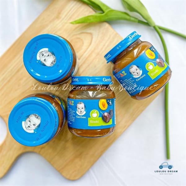 Mận đen nghiền Gerber Nga hũ 125gr